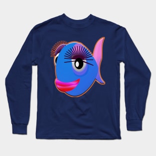 Flirtatious woman fish fish color Long Sleeve T-Shirt